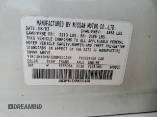 2008 Infiniti G35 with VIN JNKBV61EX8M200488, listed as a Copart auction lot 70752484 with Not Provided miles and Salvage Title. Bid and sale history available at DreamBid. Image 13.