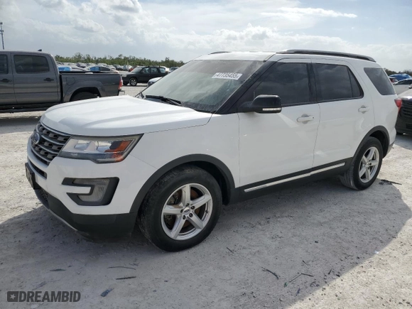 2017 Ford Explorer XLT with VIN 1FM5K7D80HGD34715, listed as a Copart auction lot 47735455 with 0 mi miles and Salvage Title. Bid and sale history available at carsss.com. Image 1.