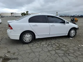 2009 Honda Civic Hybrid with VIN JHMFA36209S016801, listed as a Copart auction lot 51950105 with 175,942 mi miles and Salvage Title. Bid and sale history available at carsss.com. Image 3.