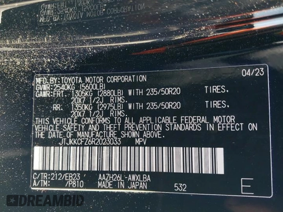 2024 Lexus NX with VIN JTJKKCFZ6R2023033, listed as a Copart auction lot 46815675 with 17,133 mi miles and Salvage Title. Bid and sale history available at carsss.com. Image 13.