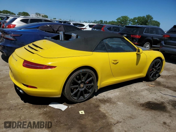 2012 Porsche 911 991 Carrera with VIN WP0CA2A96CS140582, listed as a Copart auction lot 58090164 with 80,447 mi miles and Salvage Title. Bid and sale history available at carsss.com. Image 3.
