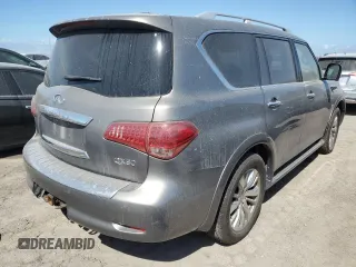 2017 Infiniti QX80 with VIN JN8AZ2NE9H9154311, listed as a Copart auction lot 74930154 with 0 mi miles and Salvage Title. Bid and sale history available at carsss.com. Image 3.