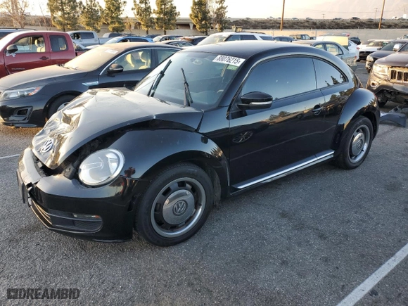 2012 Volkswagen Beetle 2.5L w/Sound/Nav PZEV with VIN 3VWJP7AT1CM623160, listed as a Copart auction lot 88076215 with 112,894 mi miles and Salvage Title. Bid and sale history available at carsss.com. Image 1.