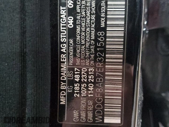 2014 Mercedes-Benz C 300 Sport with VIN WDDGF8AB7ER321568, listed as a Copart auction lot 54404215 with 88,313 mi miles and Salvage Title. Bid and sale history available at DreamBid. Image 12.