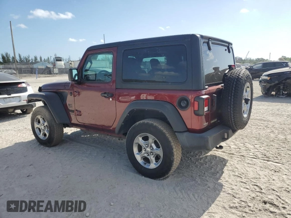 2021 Jeep Wrangler Sport with VIN 1C4GJXAN1MW683604, listed as a Copart auction lot 53838925 with 18,771 mi miles and Salvage title. Bid and sale history available at DreamBid. Image 2.
