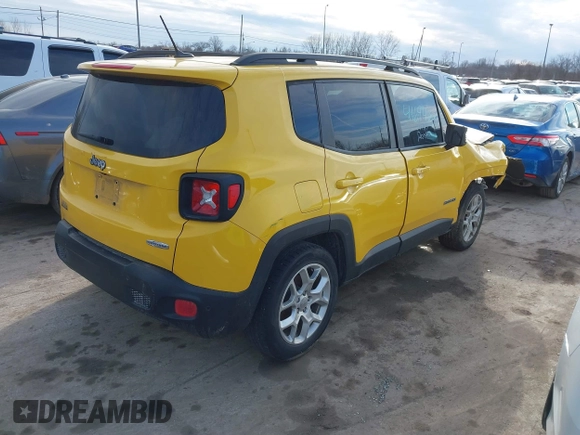 2016 Jeep Renegade Latitude with VIN ZACCJABT1GPE29482, listed as a IAAI auction lot 41694187 with Not Provided miles and . Bid and sale history available at carsss.com. Image 4.