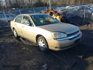 2005 Chevrolet Malibu with VIN 1G1ZS52F95F225238, listed as a IAAI auction lot 41529266 with 999,999 mi miles. Bid and sale history available at carsss.com. Image 1.