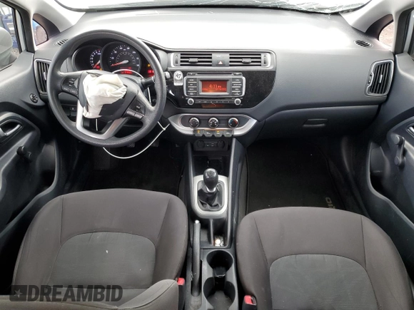 2016 Kia Rio LX with VIN KNADM4A38G6584710, listed as a Copart auction lot 45374045 with 97,932 mi miles and Salvage Title. Bid and sale history available at carsss.com. Image 8.