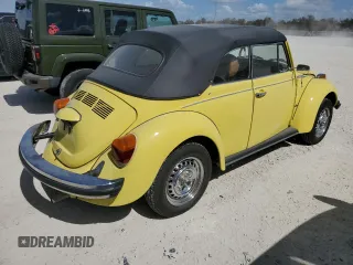 1979 Volkswagen Beetle with VIN 1592027887, listed as a Copart auction lot 77091064 with 19,097 mi miles and Salvage Title. Bid and sale history available at DreamBid. Image 3.