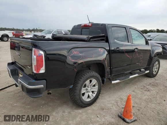 2018 GMC Canyon 2WD SLE with VIN 1GTG5CEN4J1123785, listed as a Copart auction lot 89381665 with 76,328 mi miles and Salvage Title. Bid and sale history available at carsss.com. Image 3.