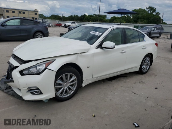 2017 Infiniti Q50 Premium z VIN JN1EV7APXHM740187, wystawiony jako Copart lot #56606145 z przebiegiem 101 308 mil mil oraz Szkoda całkowita • Salvage title. Historia ofert i sprzedaży dostępna na DreamBid. Obrazek 1.
