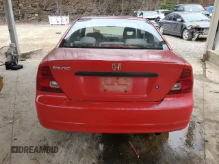 2002 Honda Civic DX with VIN 1HGEM22202L061842, listed as a Copart auction lot 43760875 with 154,751 mi miles and Salvage Title. Bid and sale history available at DreamBid. Image 6.