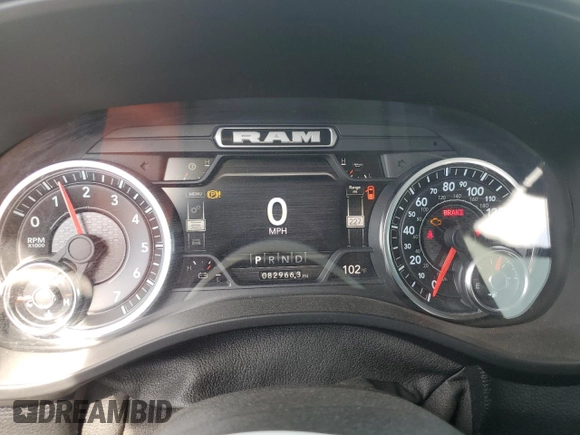 2022 Ram 1500 Big Horn with VIN 1C6RREBT5NN201329, listed as a Copart auction lot 56428285 with 82,966 mi miles and Salvage title. Bid and sale history available at DreamBid. Image 9.