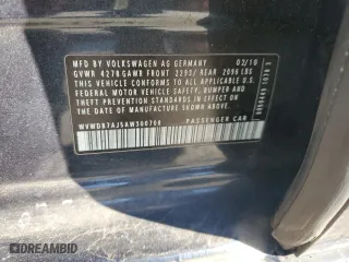 2010 Volkswagen Golf with VIN WVWDB7AJ5AW300708, listed as a Copart auction lot 45302605 with 47,242 mi miles and Salvage Title. Bid and sale history available at carsss.com. Image 12.