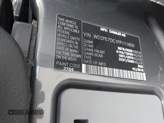 2015 Mercedes-Benz Sprinter Passenger with VIN WDZPE7DC1FP111850, listed as a IAAI auction lot 41920037 with 127,121 mi miles. Bid and sale history available at carsss.com. Image 9.