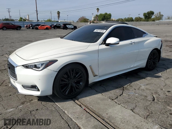 2017 Infiniti Q60 Premium with VIN JN1EV7EKXHM361205, listed as a Copart auction lot 54614045 with 72,887 mi miles and Salvage title. Bid and sale history available at DreamBid. Image 1.