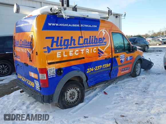 2013 Ford Transit Connect XL with VIN NM0LS6AN2DT155820, listed as a IAAI auction lot 41585486 with 217,405 mi miles and . Bid and sale history available at DreamBid. Image 4.