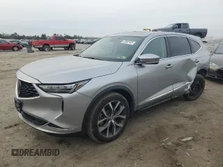 2022 Acura MDX w/Technology Package with VIN 5J8YE1H40NL010343, listed as a Copart auction lot 43002165 with 46,469 mi miles and Salvage Title. Bid and sale history available at carsss.com. Image 1.