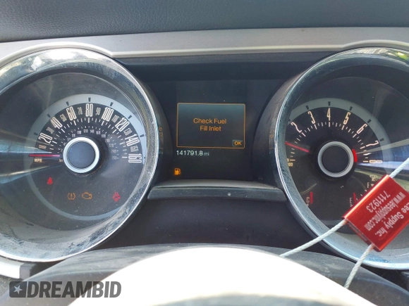 2013 Ford Mustang V6 with VIN 1ZVBP8AM1D5246288, listed as a IAAI auction lot 42024934 with 141,791 mi miles. Bid and sale history available at carsss.com. Image 7.