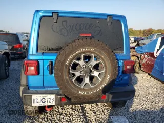 2022 Jeep Wrangler Unlimited Rubicon with VIN 1C4HJXFG8NW106102, listed as a Copart auction lot 77374814 with 45,546 mi miles and Salvage title. Bid and sale history available at DreamBid. Image 6.