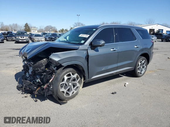 2022 Hyundai Palisade Calligraphy z VIN KM8R7DHE6NU392875, wystawiony jako Copart lot #48291705 z przebiegiem 21 152 mil mil oraz Szkoda całkowita • Salvage title. Historia ofert i sprzedaży dostępna na DreamBid. Obrazek 1.