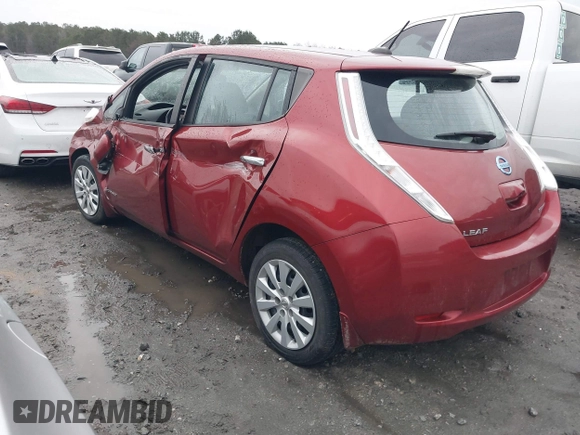 2015 Nissan LEAF S with VIN 1N4AZ0CP1FC311520, listed as a IAAI auction lot 41571630 with 58,800 mi miles. Bid and sale history available at carsss.com. Image 3.