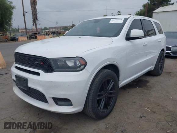 2019 Dodge Durango GT Plus with VIN 1C4RDHDGXKC650747, listed as a IAAI auction lot 42556068 with 141,830 mi miles and . Bid and sale history available at DreamBid. Image 2.