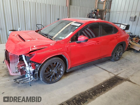 2022 Subaru WRX Premium with VIN JF1VBAF63N9015974, listed as a Copart auction lot 48869695 with 38,752 mi miles and Salvage Title. Bid and sale history available at DreamBid. Image 1.