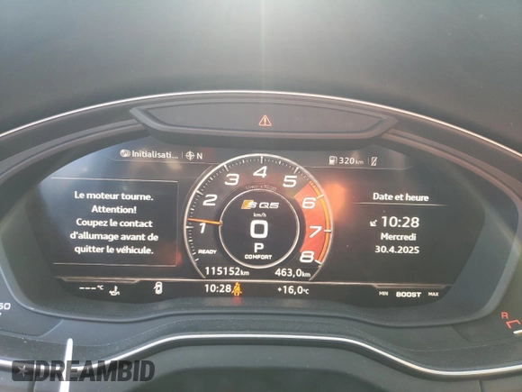 2018 Audi SQ5 Prestige с VIN WA1C4AFY8J2025992, выставлен на аукционе Copart как лот 54351015 с пробегом 115 152 миль миль и Списание • Salvage title. История ставок и продаж доступна на DreamBid. Изображение 9.