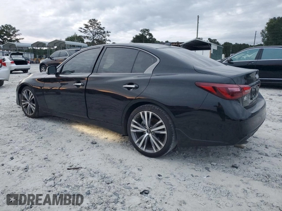 2023 Infiniti Q50 Sensory z VIN JN1EV7CP5PM511959, wystawiony jako Copart lot #70436554 z przebiegiem 26 063 mil mil oraz Czysty tytuł • Clean title. Historia ofert i sprzedaży dostępna na DreamBid. Obrazek 2.