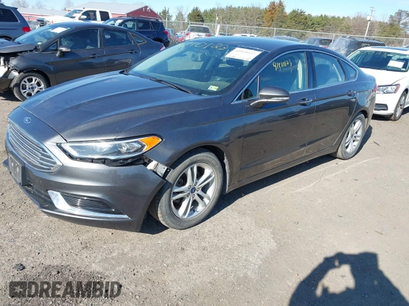 2018 Ford Fusion SE with VIN 3FA6P0HDXJR165459, listed as a IAAI auction lot 41810123 with 97,281 mi miles. Bid and sale history available at carsss.com. Image 2.