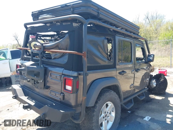 2020 Jeep Wrangler Unlimited Sport S z VIN 1C4HJXDNXLW226806, wystawiony jako IAAI lot #41857458 z przebiegiem Nie podano mil oraz . Historia ofert i sprzedaży dostępna na DreamBid. Obrazek 4.