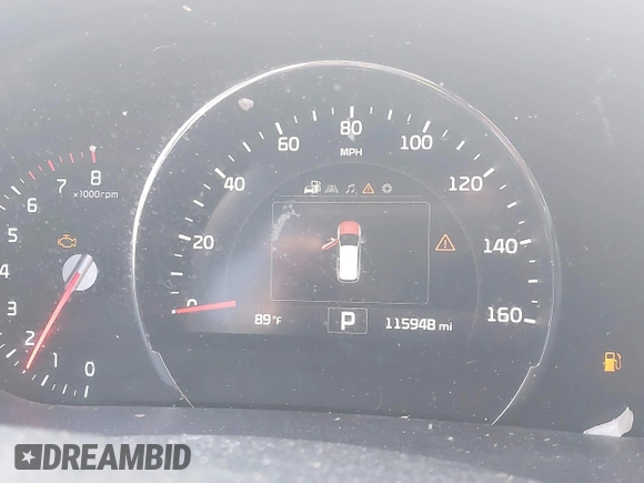 2017 Kia Sorento EX V6 with VIN 5XYPH4A54HG192831, listed as a IAAI auction lot 41723220 with 115,948 mi miles. Bid and sale history available at carsss.com. Image 15.