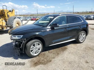 2018 Audi Q5 Premium Plus with VIN WA1BNAFY7J2209393, listed as a Copart auction lot 62452055 with 33,944 mi miles and Salvage title. Bid and sale history available at DreamBid. Image 1.