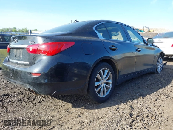 2014 Infiniti Q50 Sport with VIN JN1BV7AR4EM695845, listed as a IAAI auction lot 42147456 with 152,473 mi miles and . Bid and sale history available at DreamBid. Image 4.