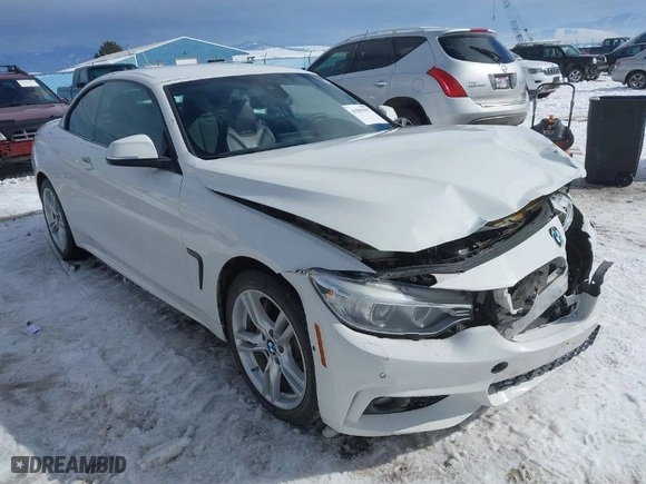 2016 BMW 4 Series 435i xDrive with VIN WBA3T7C52G5A37374, listed as a IAAI auction lot 41583597 with 1 mi miles. Bid and sale history available at carsss.com. Image 1.