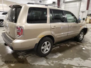 2006 Honda Pilot EX-L with VIN 2HKYF18506H563925, listed as a Copart auction lot 54539435 with 199,442 mi miles and Salvage Title. Bid and sale history available at DreamBid. Image 3.