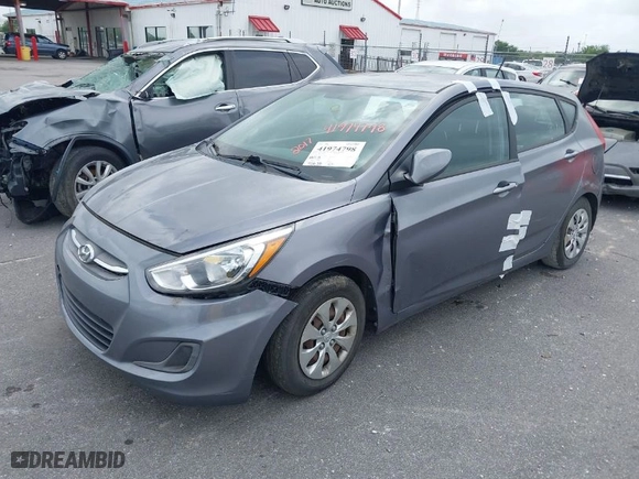 2017 Hyundai Accent SE with VIN KMHCT5AE7HU338751, listed as a IAAI auction lot 41974798 with 96,638 mi miles. Bid and sale history available at carsss.com. Image 6.