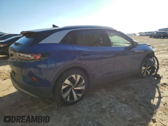 2021 Volkswagen ID.4 Pro S z VIN WVGUNPE2XMP066456, wystawiony jako Copart lot #43971075 z przebiegiem 16 729 mil mil oraz Szkoda całkowita • Salvage title. Historia ofert i sprzedaży dostępna na DreamBid. Obrazek 3.
