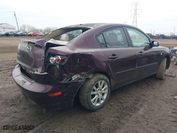 2007 Mazda Mazda3 i Sport with VIN JM1BK12F071742896, listed as a IAAI auction lot 41558997 with 225,728 mi miles. Bid and sale history available at carsss.com. Image 4.