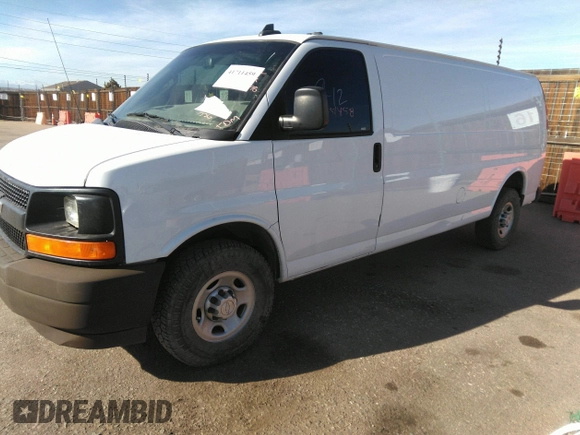 2020 Chevrolet Express Cargo Van with VIN 1GCWGBFP6L1146097, listed as a IAAI auction lot 41711459 with 68,793 mi miles. Bid and sale history available at carsss.com. Image 17.