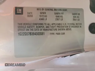 2008 Pontiac G6 with VIN 1G2ZG57B384303581, listed as a Copart auction lot 49899205 with 176,854 mi miles and Salvage Title. Bid and sale history available at carsss.com. Image 14.