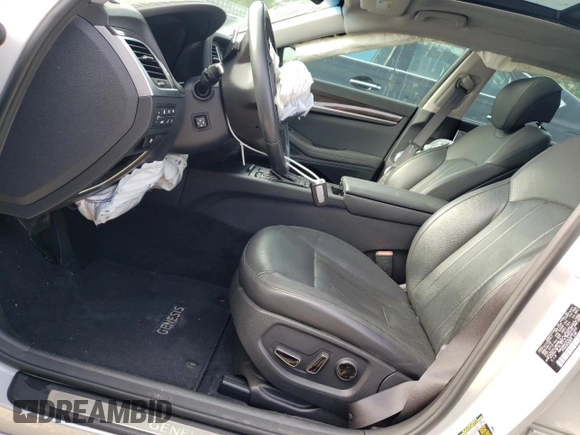 2018 Genesis G80 3.8L with VIN KMHGN4JE4JU281405, listed as a Copart auction lot 54934575 with 72,534 mi miles and Salvage title. Bid and sale history available at DreamBid. Image 7.