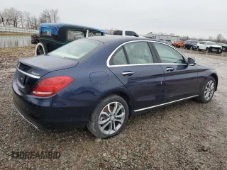 2015 Mercedes-Benz C-Class C 300 Luxury with VIN 55SWF4KB7FU059649, listed as a Copart auction lot 52072525 with 43,044 mi miles and Salvage Title. Bid and sale history available at carsss.com. Image 3.