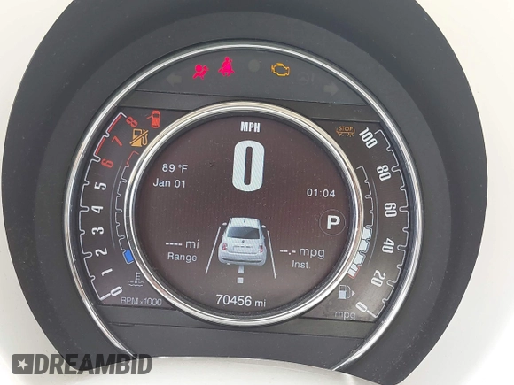 2017 FIAT 500 Pop z VIN 3C3CFFKR4HT508954, wystawiony jako IAAI lot #42262318 z przebiegiem 40 456 mil mil oraz . Historia ofert i sprzedaży dostępna na DreamBid. Obrazek 7.