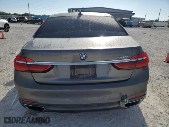 2017 BMW 7 Series 740i xDrive with VIN WBA7E4C31HGV23346, listed as a Copart auction lot 49840905 with 155,047 mi miles and Salvage Title. Bid and sale history available at carsss.com. Image 6.