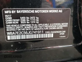 2018 BMW 7 Series 740i with VIN WBA7E2C56JG741911, listed as a Copart auction lot 63716373 with 45,059 mi miles. Bid and sale history available at carsss.com. Image 14.