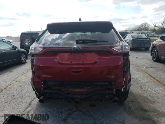 2015 Ford Edge SEL with VIN 2FMTK4J85FBC03634, listed as a Copart auction lot 52399625 with 92,127 mi miles and Salvage Title. Bid and sale history available at carsss.com. Image 6.