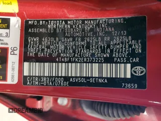 2014 Toyota Camry L with VIN 4T4BF1FK2ER373225, listed as a Copart auction lot 53447135 with 81,074 mi miles and Salvage Title. Bid and sale history available at carsss.com. Image 12.