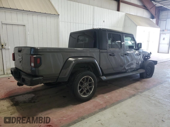 2020 Jeep Gladiator Overland with VIN 1C6HJTFG0LL217127, listed as a Copart auction lot 55660745 with 43,528 mi miles and Clean title. Bid and sale history available at DreamBid. Image 3.